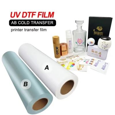 ฟิล์มพิมพ์ UV ขาวโปร่งยืดหยุ่น 30 ซม. 60 ซม.