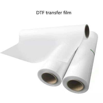 ฟิล์มพิมพ์ DTF 42cm*100M กระจ่างใส Matte White ink พิมพ์ฟิล์มสําหรับเครื่องแต่งกาย