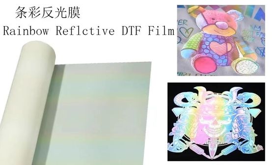 DTF Transfer Film Roll ผนัง dtf ที่สะท้อนแสงสีสันสําหรับวัสดุพิมพ์ DTF บนโต๊ะทํางาน