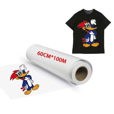 30cm*100m 75U Release Pet Film Roll ฝั่งสอง Cold Peel Hot Peel Heat transparent Film 30cm สําหรับเสื้อผ้า DTF