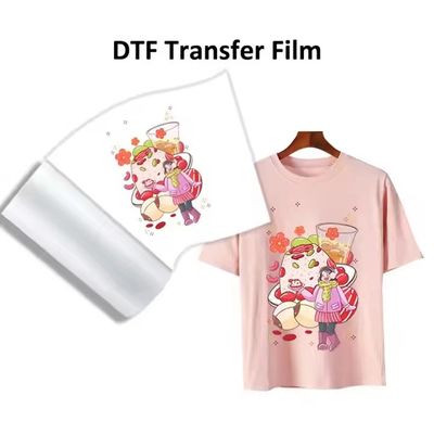 ดับเบิ้ลไซด์ 30 ซม. 60 ซม. DTF ฟิล์มโรล 75 มิกรัม ฟิล์มสัตว์เลี้ยง สําหรับการพิมพ์การถ่ายทอดความร้อน
