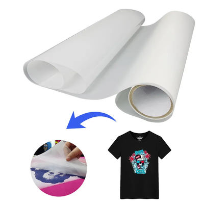 ฟิล์ม DTF สําหรับสัตว์เลี้ยงด้านเดียวสอง 30CM 33CM 60CM*100M โรลล์การถ่ายทอดความร้อน 75Micron Hot Cold Peel DTF Film