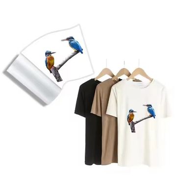 PET Heat Transfer Film For L1800 805 1390 XP600 3200 4720 DX5 75mic 60cm*100m ฟิล์มพิมพ์หมึกสีขาวสําหรับเครื่องแต่งกาย