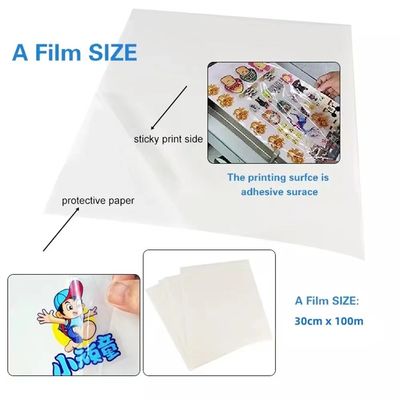 30*100cm Roll UV DTF Transfer AB Film A3 UV DTF A Film Free B Film สําหรับการพิมพ์สติ๊กเกอร์สติ๊กเกอร์ UV