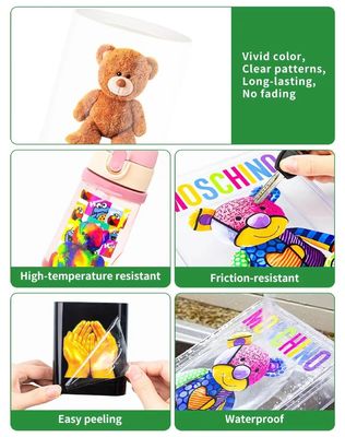 30*100cm Roll UV DTF Transfer AB Film A3 UV DTF A Film Free B Film สําหรับการพิมพ์สติ๊กเกอร์สติ๊กเกอร์ UV