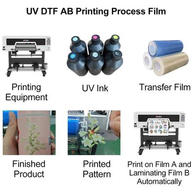 UV โอนสติ๊กเกอร์ Uv Dtf ถ้วย กลมถ้วย โอน Uv Dtf Ab ฟิล์มสําหรับการพิมพ์สติ๊กเกอร์ฉลาก