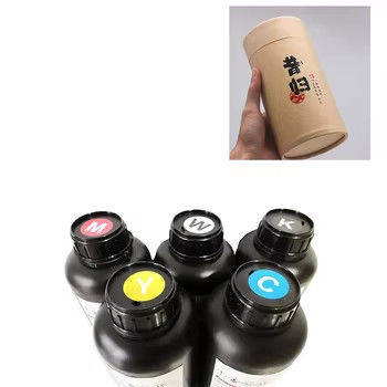 CMYKW + Vanish 500ml LED ดิจิตอล UV การรักษาพิมพ์หมึก สําหรับการพิมพ์ความละเอียดคม