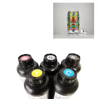 สี UV CMYK+V สําหรับหัวเครื่องพิมพ์ Epson dx7/dx5/dx4 1L ใช้สําหรับหนังกล่องโทรศัพท์