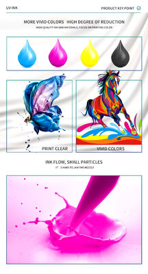1000ml cmykw สี Led-UV สําหรับเครื่องพิมพ์ดิจิตอล เครื่องพิมพ์หมึก i3200 xp600