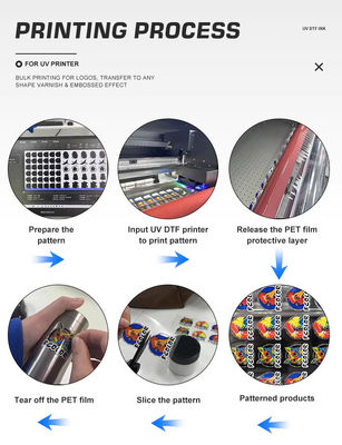 ขนาด 1 ลิตร สี LED-UV ที่ยืดหยุ่นสําหรับซิลิโคน PVC และสี UVหนังสําหรับเครื่องพิมพ์ Epson