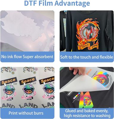 75 ไมครอน การพิมพ์ดิจิตอล Dtf ฟิล์มโดยตรงกับฟิล์มด้วยความเย็นหรือร้อนหรือฉีกฉีกทันที