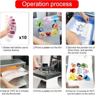 เครื่องพิมพ์หนัง DTF Ink 1000ml CMYK Epson DTF L1800 P600 P800 dtf