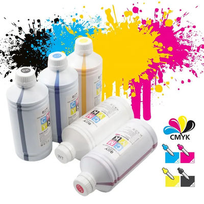 1000ML CMYK การถ่ายทอดความร้อน การพิมพ์ผ้า สีขาว DTF Ink สําหรับ Epson I3200