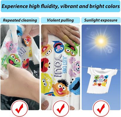 สะอาดต่อสิ่งแวดล้อม ขาวเย็น ดิจิตอล DTF Ink สําหรับเสื้อ T Printing 100ml