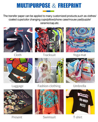 การพิมพ์ดิจิตอล 47 นิ้ว 100gsm หนัง Sublimation Roll To Roll สําหรับเครื่องพิมพ์ sublimation ขนาดใหญ่