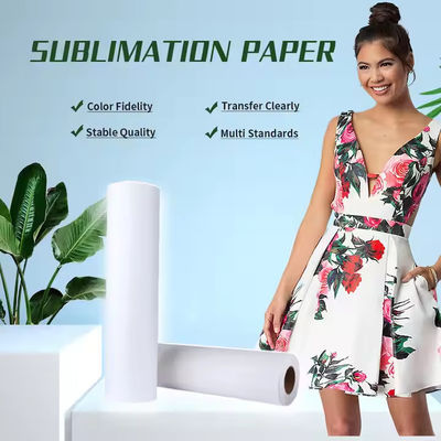 82 กรัม 60 นิ้ว * 100m Roll Fast Dry Sublimation Paper Roll กระดาษพิมพ์การถ่ายทอดความร้อนสําหรับ sublimation