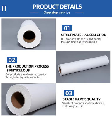 40gsm 60cm*800m Sublimation Paper Roll สําหรับผ้าพอลิเอสเตอร์ พร้อมหมึกพิมพ์ดิจิตอล
