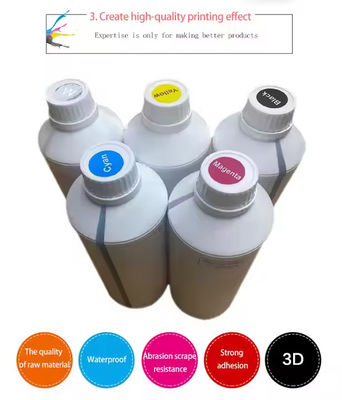 1000 มล DTF Ink CMYK สีขาว สําหรับ T-Shirt &amp; Pet Film Printing สีพิมพ์ DTF พรีเมี่ยม