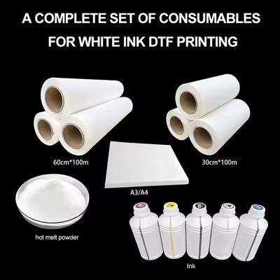 30CM*100M Hot Peel Single Double Side Roll DTF Transfer Film สําหรับเครื่องพิมพ์ชนิดหมึก DTF