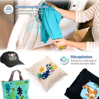 33CM x 100M DTF PET Roll 75 Micron White Heat Transfer Film สําหรับการออกแบบตามสั่ง