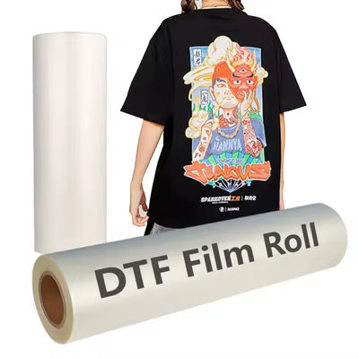ฟิล์ม DTF ขนาด 60 ซม. สําหรับการออกแบบตามสั่ง 75 มิกรัม. เปลือกเย็นและร้อน เหมาะสําหรับเสื้อ &amp; เสื้อผ้า